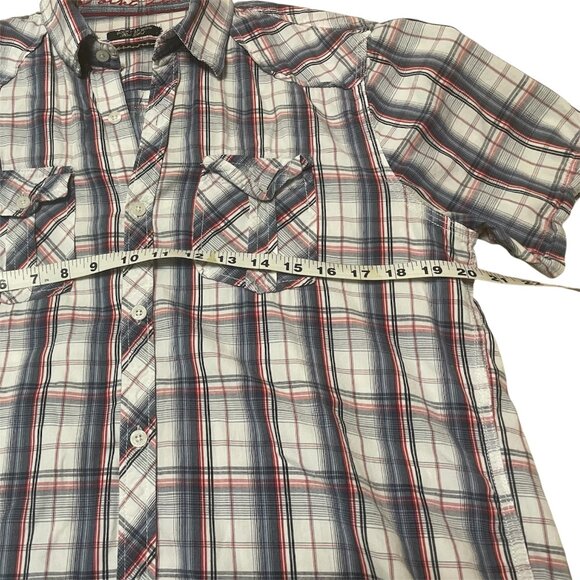 Point Zero Black Label Western Plaid Button-Up Shirt – Men’s Medium - Picture 4 of 6